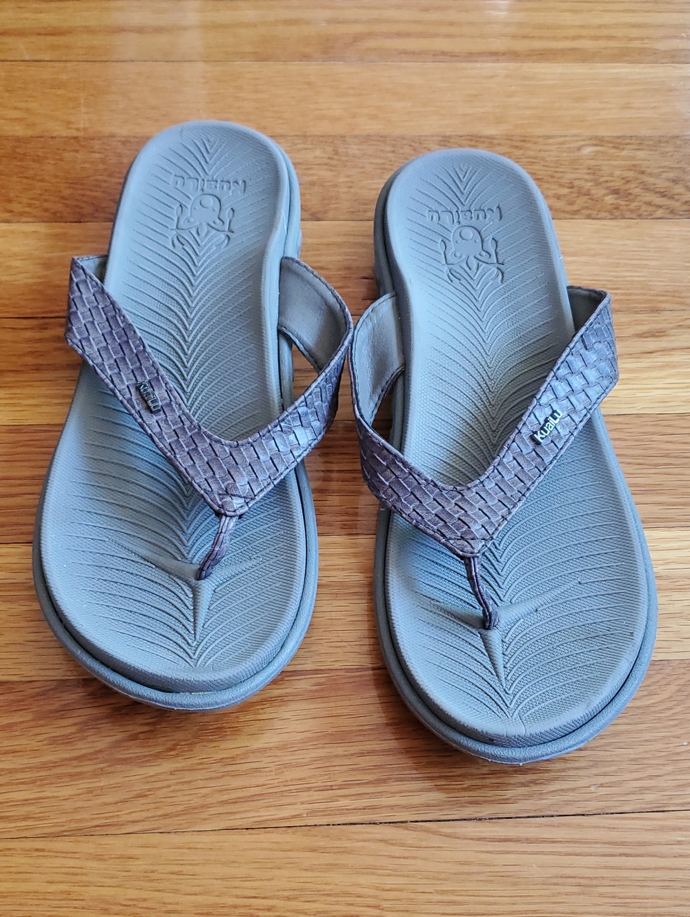KuaiLu Flip Flop Brown-Gray Size 42